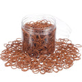 2000 Pack Mini Rubber Bands Elastic Hair Bands Soft Hair Ties with Box for Hair Braiding Hair Wedding Hairstyle(Brown)
