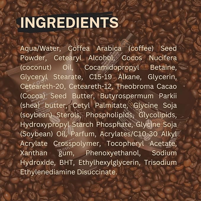 Cocoon Dak Lak Coffee Body Scrub with Coconut & Shea Butter, Exfoliating Dead Skin Remover for Sensitive Skin, Fragrance Free