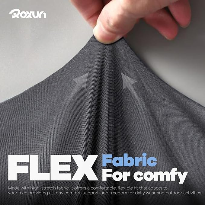 ROXUN Neck Gaiter, 4 Pack Summer Cooling Breathable Face Mask for Outdoors