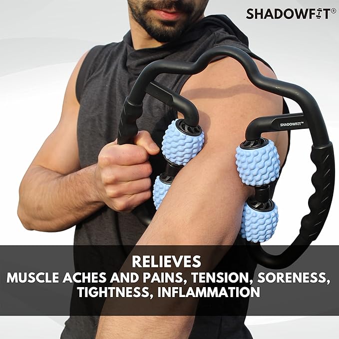 Shadowfit Muscle Roller, Trigger Point Foam Roller for Calves, Legs, Arms, Shin Splints, Massage Roller Tool to Relieve Soreness, Stiffness, and Tight Muscles, Cellulite and Deep Tissue Massaging