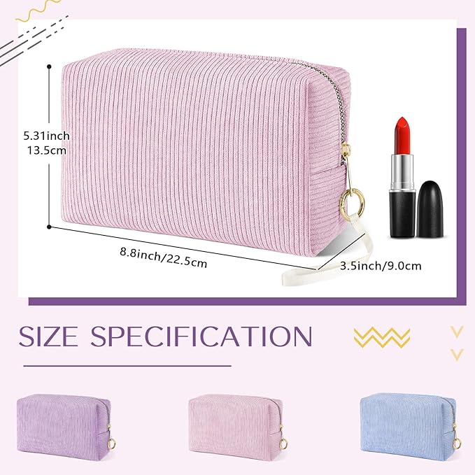 Tampon Holder for Purse, Corduroy Period Bag Sanitary Napkin Storage Bag for Girls Womens, Portable Feminine Emergency Pad Period Pouch(Pink)