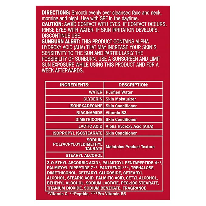 Olay, Vitamin C MAX Face Moisturizer, Brightening Cream for Women, Hydrating, Evens Tone, Dark Spot and Hyperpigmentation Reduction, Glowing Skin Care - Niaciniamide, Peptides, 1.7 Ounce