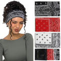 Huachi Bandana Headbands for Women Non Slip, Thick Womens Headbands Boho Elastic Hair Bands for Women's Hair, Stretchy Sweat Headband for Workout Running Working
