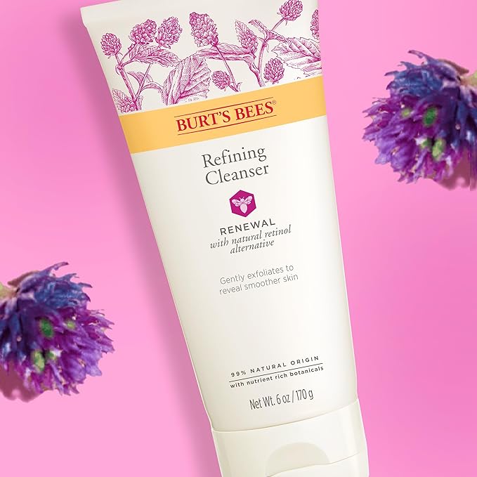 Burt's Bees Renewal Refining Cleanser with Bakuchiol Natural Retinol Alternative,6 Oz (Package May Vary),(Pack of 2)