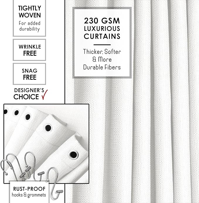 Clara Clark White Bathroom Set - Bathroom Sets with Shower Curtain and Rugs, 21PC Bathroom Accessory Set, Shower Curtain Set with Soap Dispenser & Toothbrush Holder