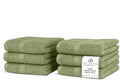 100% Cotton Wash Cloth for face & Body Set of 6, (12 x 12 inches) Sustainable, Soft, Highly Absorbent, Combed Cotton Wash Cloths Pack of 6 for Hotels, Spa, Bathroom, Dorm, Sage