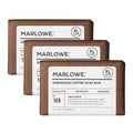 MARLOWE. Coffee Bar Soap, Exfoliating Body Scrub for Men, 7 oz (3 Bars)