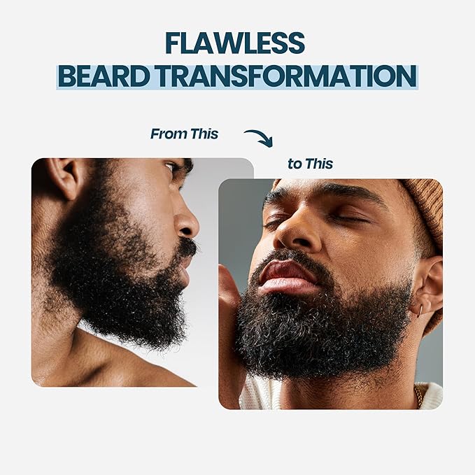Manemen Beard Filler Pen For Men. Instant Gray Hair Coverage. Easy to Use Temporary Color for Beard, Mustache and Eyebrows. All Day Natural Finish - 2-in-1 Formula. Up to 40 Applications