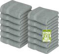 Utopia Towels 12 Pack Premium Wash Cloths Set, 12 by 12 Inches, 100% Cotton Ring Spun, Highly Absorbent and Soft Feel Essential Washcloths for Bathroom, Spa, Gym, and Face, Cool Grey