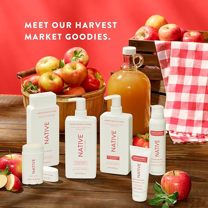 Native Body Wash with Naturally Derived Ingredients – Honey Crisp & Cider – Sulfate & Paraben Free – For Women & Men – Skin‑Loving Cleanser – 18 oz (2‑Pack)