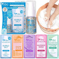 nbc BeautiLab Pedicure Foot Soak Set - Upgraded 6 in 1 Foot Spa, Foot Bath Spa, Pedicure Kit, Foot Soak for Tired & Dry Cracked Feet, Athletes Feet and Calluses (Pacific Waves)