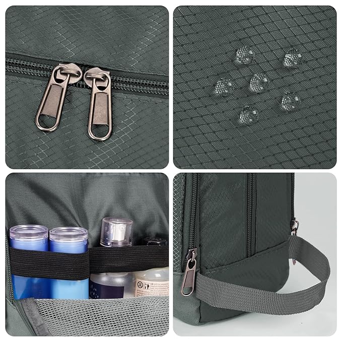 WANDF Travel Toiletry Bag for Men, Small Dopp Kit for Toiletries