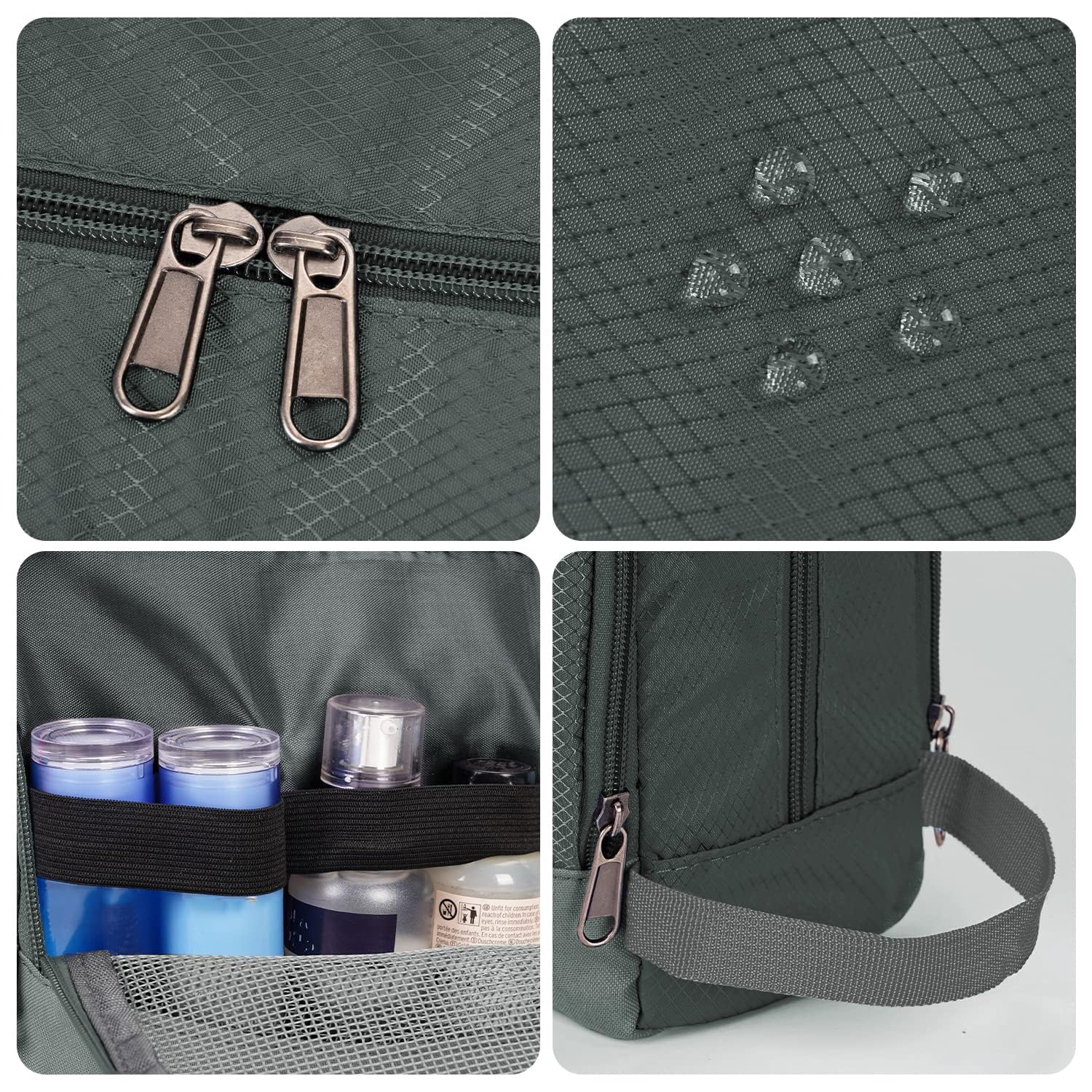 WANDF Travel Toiletry Bag for Men, Small Dopp Kit for Toiletries