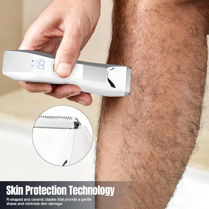 Manscape Body and Ball Trimmer for Men, 3-in-1 Pubic Groin & Nose Hair Trimmer, Ball Shaver & Body Groomer, Wet/Dry Electric Razors for Smooth Shaving, IPX7 Waterproof with Travel Case
