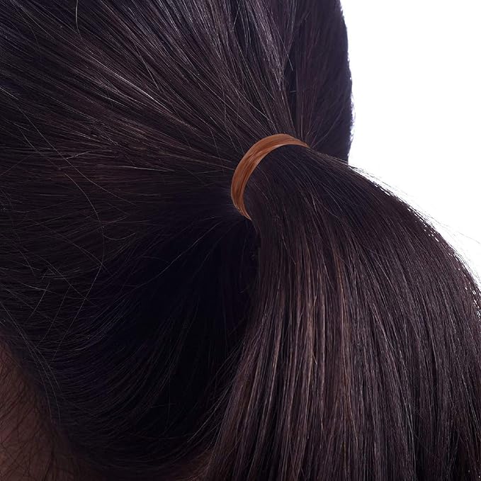 2000 Pack Mini Rubber Bands Elastic Hair Bands Soft Hair Ties with Box for Hair Braiding Hair Wedding Hairstyle(Brown)
