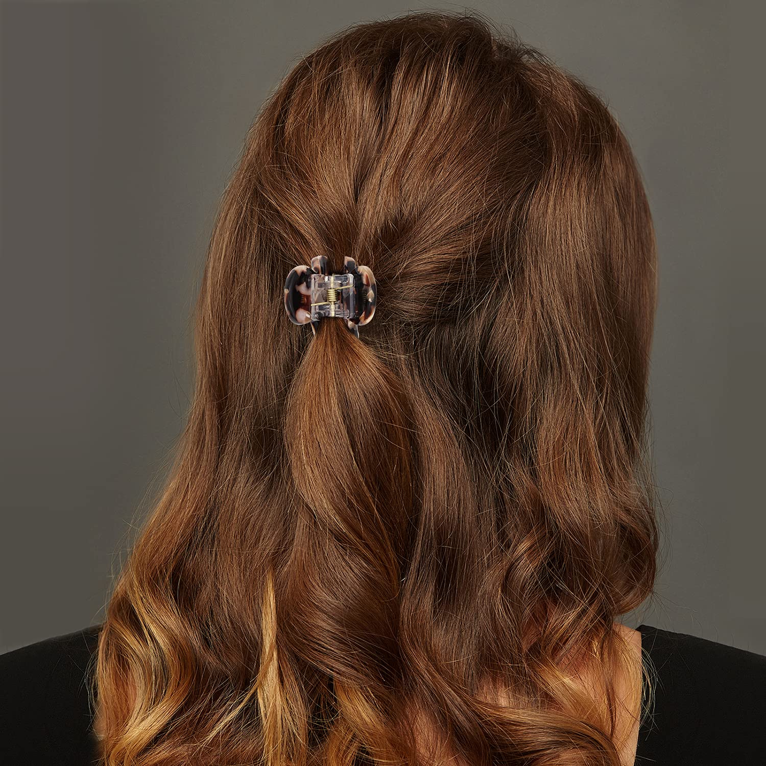 Cobahom Tortoise Shell and Leopard Acrylic Hair Clips for Women and Girls - 12 Pcs Mini Claws and Barrettes for Thin or Thick Hair
