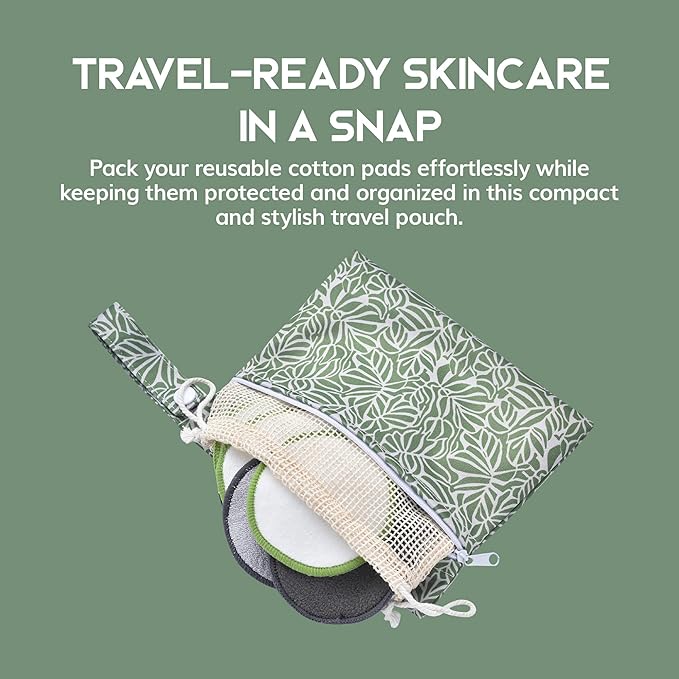 GREENZLA Reusable Makeup Remover Pads |12 Pack | Travel Set