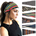 YONUF Boho Headbands For Women Fashion Wide Headband Yoga Workout Head Bands Hair Accessories Band 6 Pack