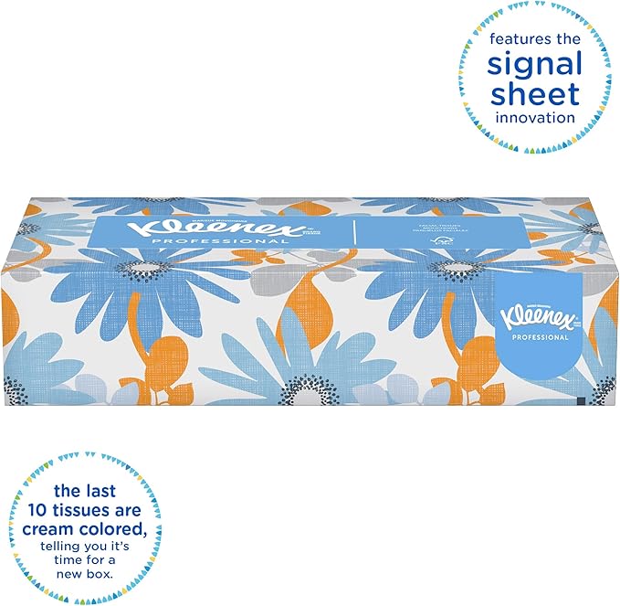 Kleenex Professional Facial Tissue, Bulk, 60 Boxes x 100 Tissues (13216)