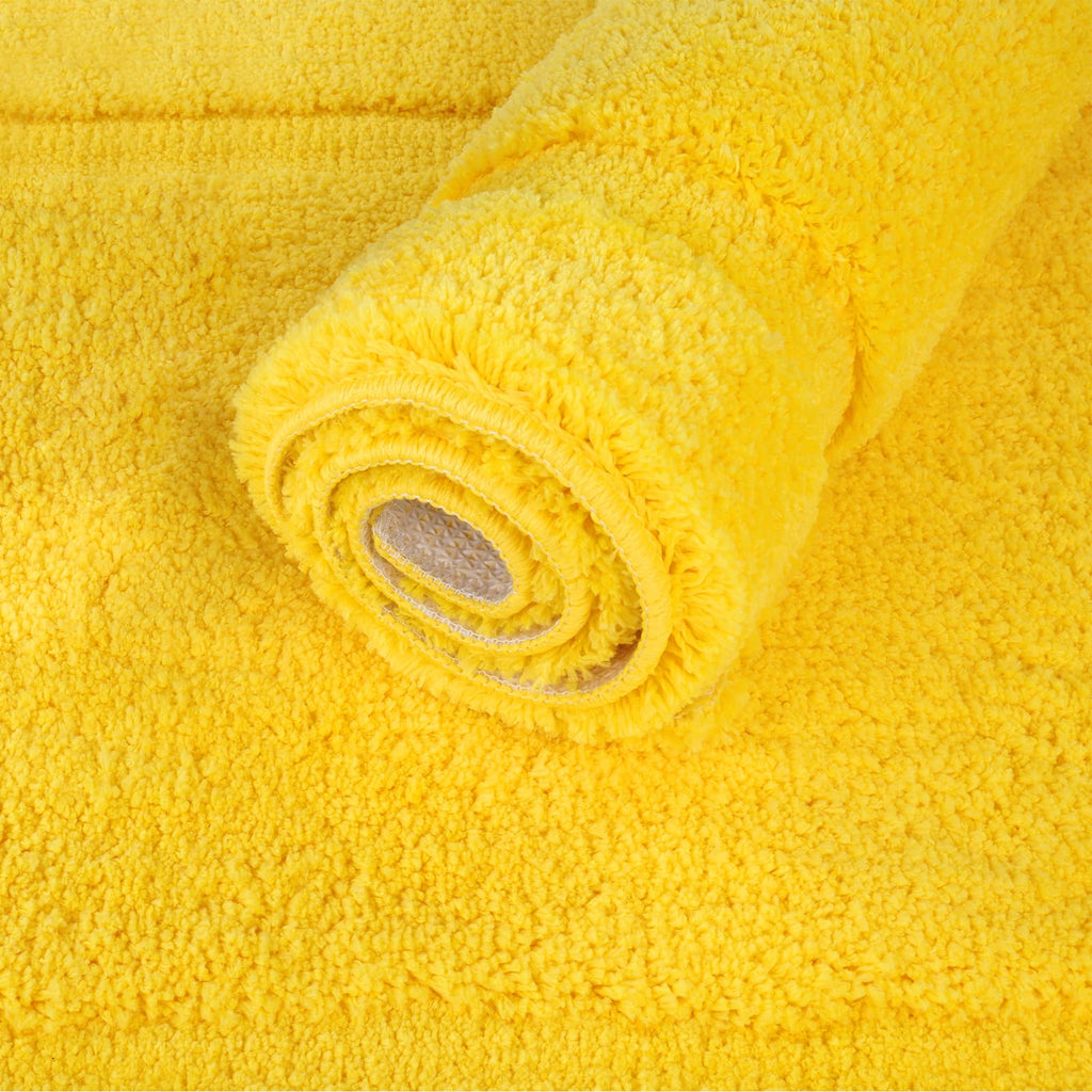 SHACOS Soft Microfiber Bathroom Rugs Set of 2 Pieces, Yellow