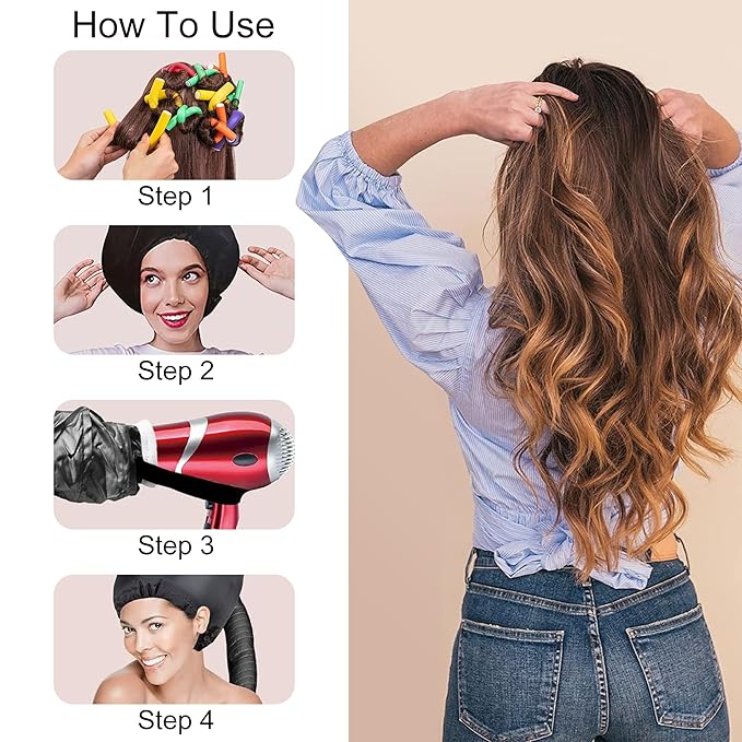 xnicx 42Pcs 7" Heatless Flexi Rods 2 IN 1 for Overnight Curls for All Hair