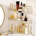 Weidace Corner Bathroom Counter Organizer Bathroom Countertop Shelf Makeup Organizer for Vanity Perfume Tray for Corner Storage (3 Tiers, White)
