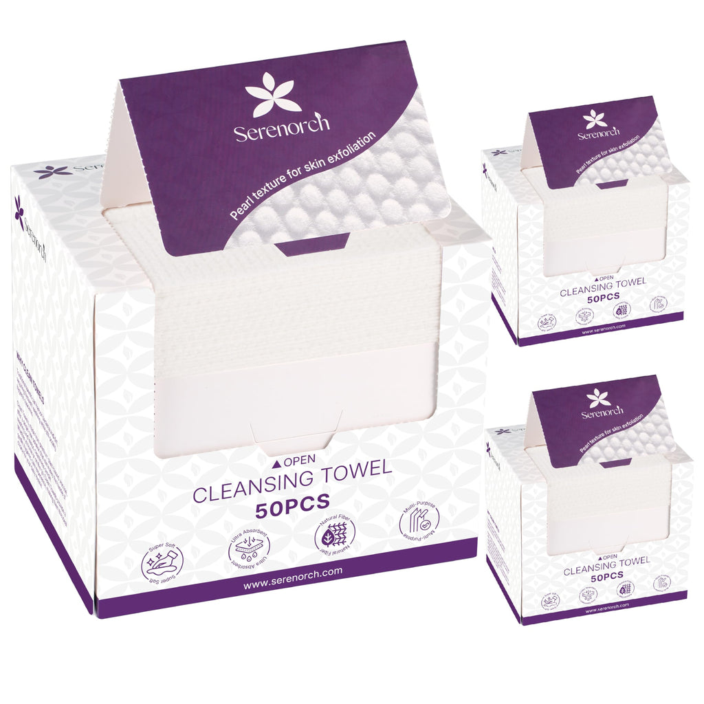 Serenorch Pearl Texture Disposable Face Towels XL, 150 Count