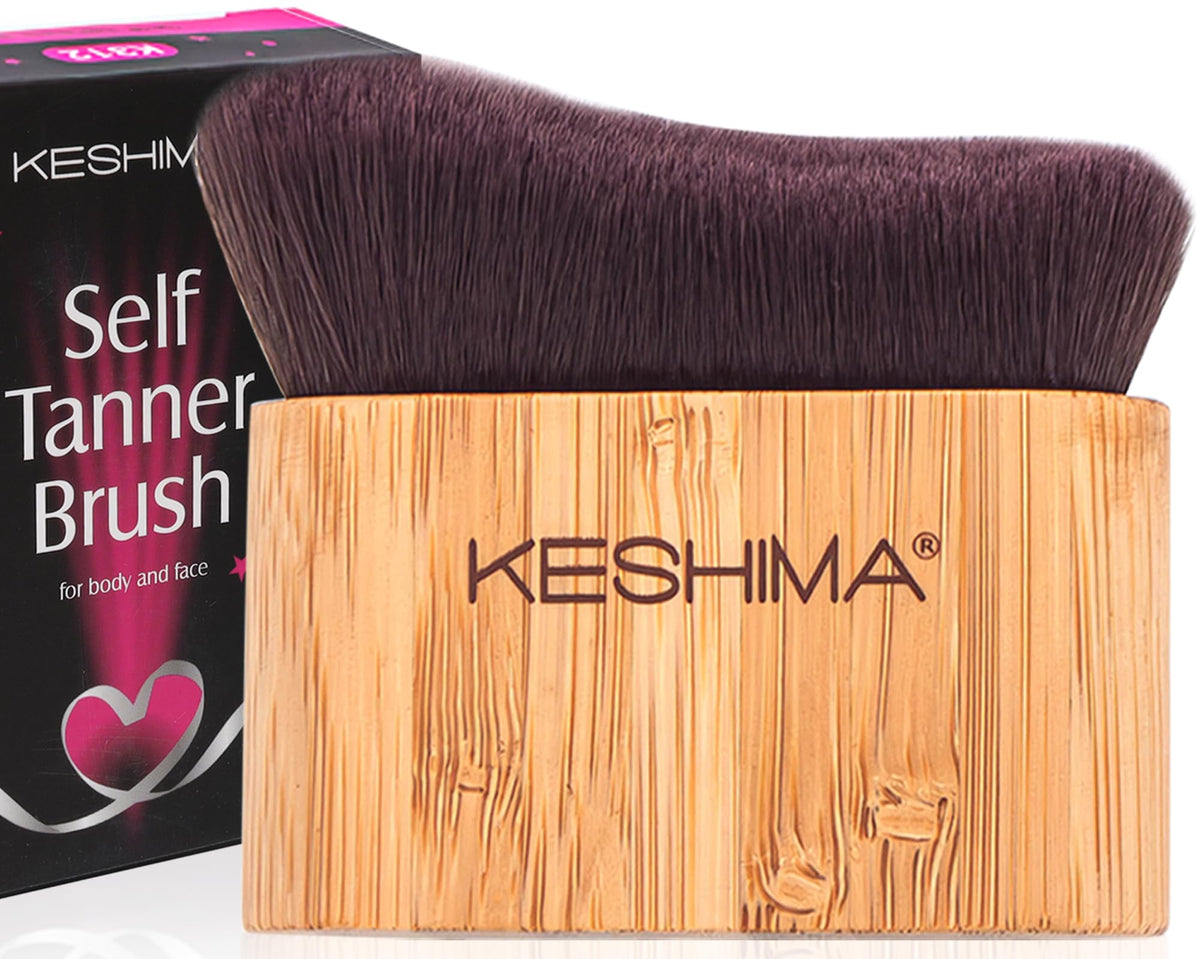 Keshima Flat Top Kabuki Foundation Brush for Liquid Makeup, Cream & Powder