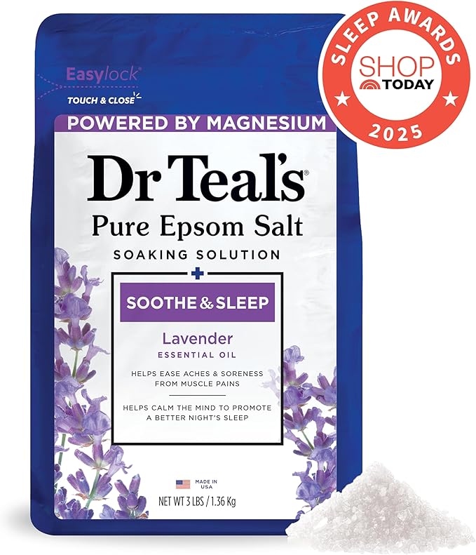Dr Teal's Epsom Salt Magnesium Soak, Lavender & Eucalyptus Duo Bundle, 3 lbs (Pack of 2)