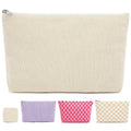 Fammart Corduroy Makeup Bag, Travel Cosmetic Bag Organizer Toiletry Bag Make Up Bags with Zipper & Compartments for Women Girls