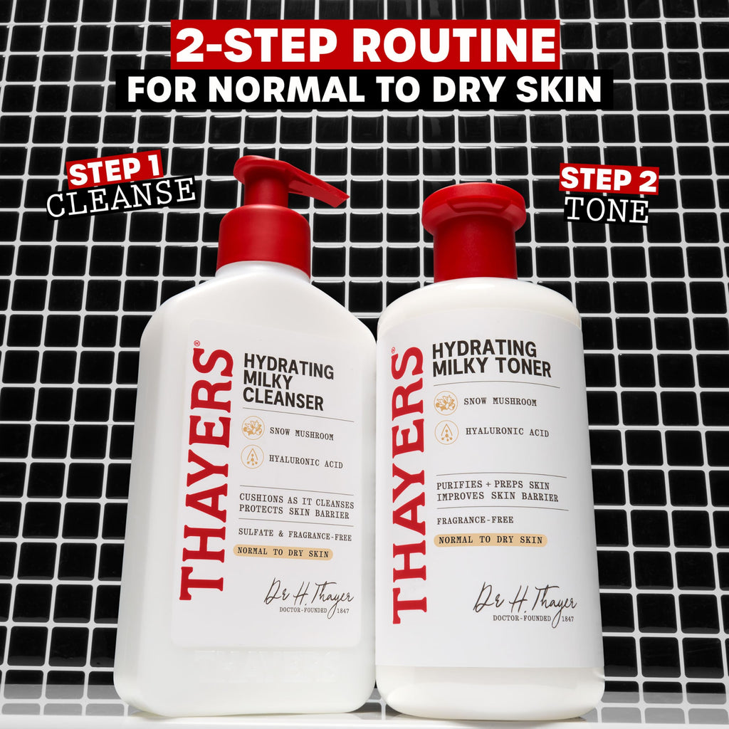 THAYERS Milky Hydrating Face Toner with Snow Mushroom Tremella, 12 Fl Oz