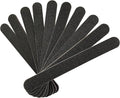 HeeYaa 5 Rows 2 Layers 10 PCS Nail File, Red Tough PP Core, Exquisite Kraft Paper Box, Double Sided 100/180 Grit Black Emery Board Manicure Pedicure Nail Tool