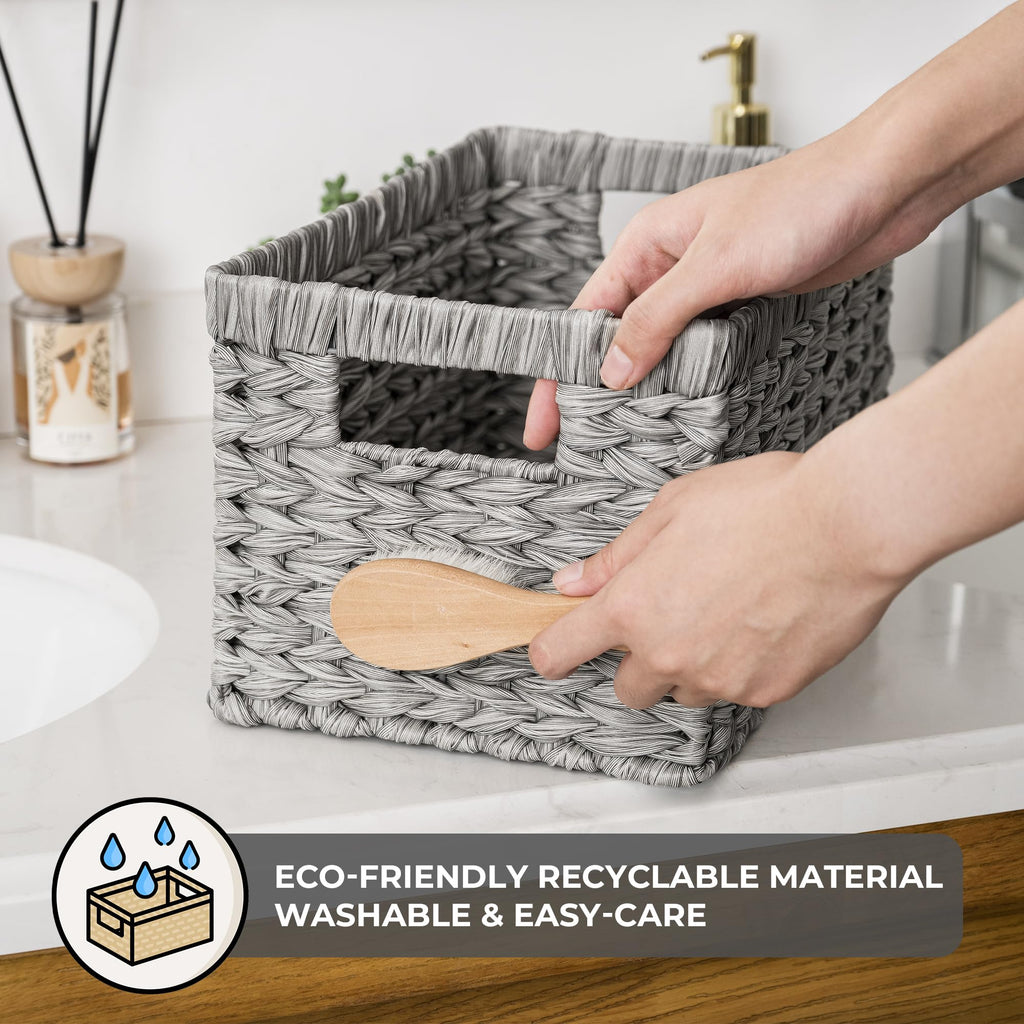 GRANNY SAYS Wicker Storage Baskets for Organizing, Basket Organizer, 2-Pack