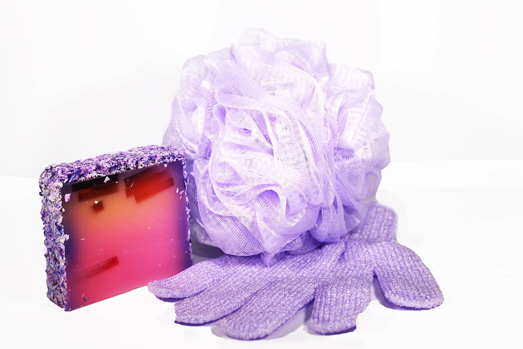 Linda Exfoliating Bath Gloves, Pack of 4