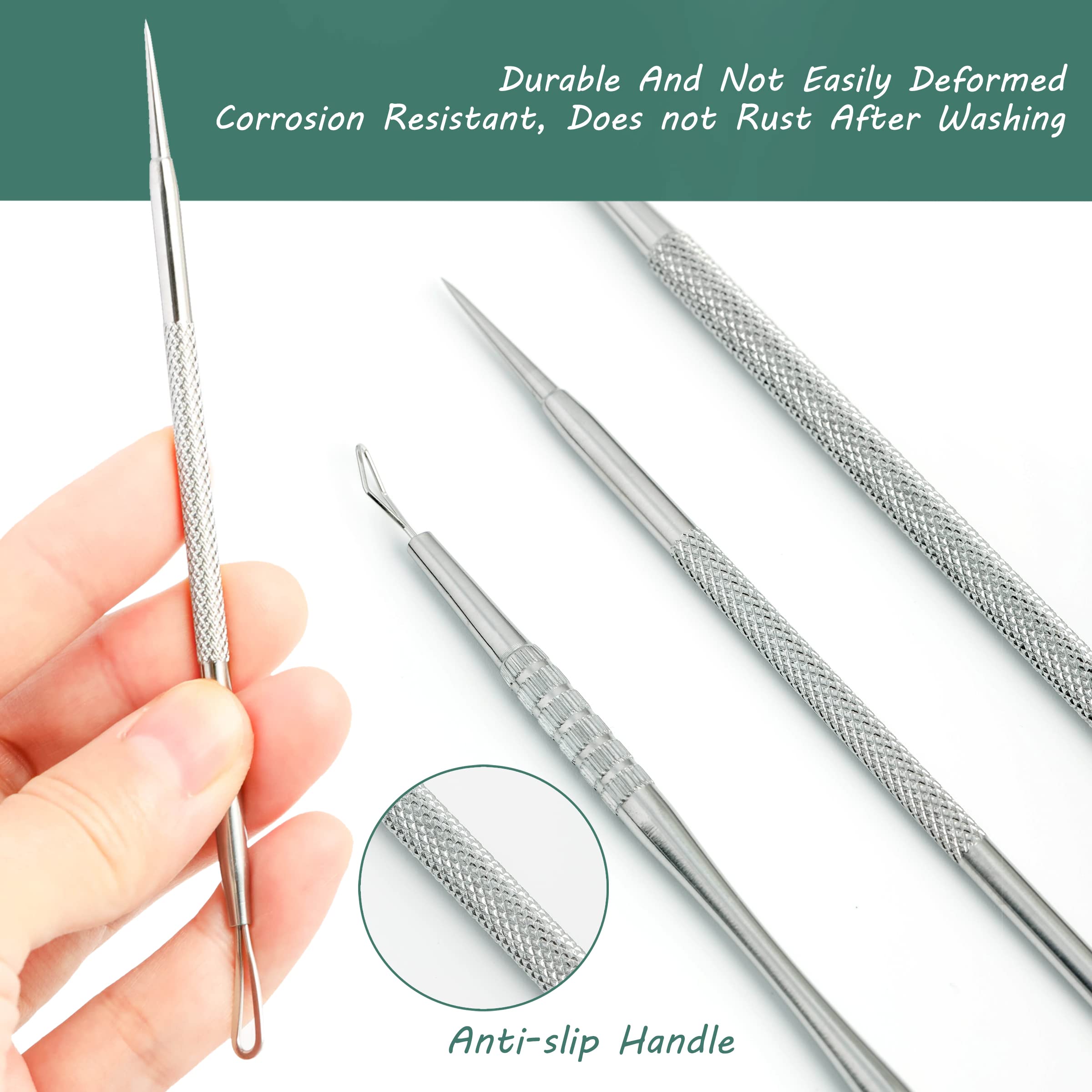 Blackhead Remover Tools, 16 PCS Pimple Popper Tool Kit, Acne Blackhead Tools for Blemish, 410 Premium Professional Stainless Acne Pimple Extractor Tool with Metal Box