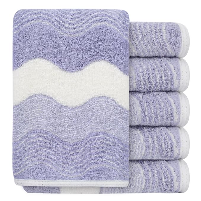 SINLAND Absorbent Coral Velvet Washcloth Ultra Soft Microfiber Face Towels 12 x 12 inch Multi-Purpose Face Cloths for Household and Sport