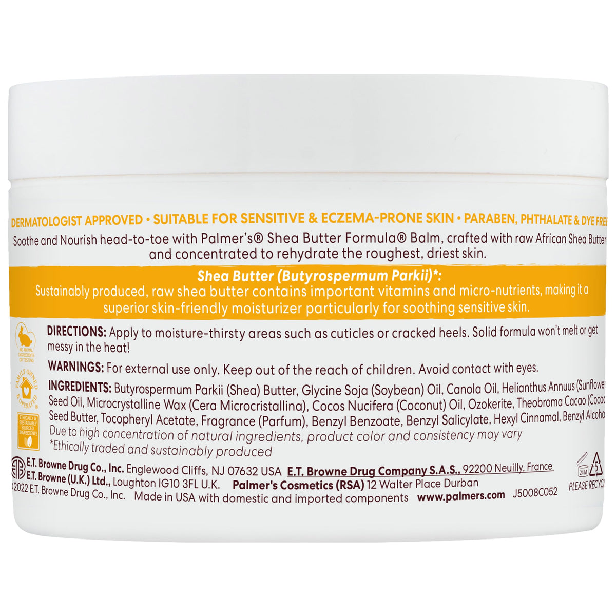 Palmer's Raw African Shea Body Butter, Dry Skin Moisturizer (7.25 Oz)