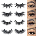Mikiwi 3D Mink Lashes, 4 Styles Mink Eyelashes, Dramatic Eyelashes, Strip Lashes, 5D Mink Lashes, Pack-4