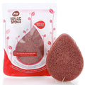 MY Konjac Sponge All Natural Korean Fiber French Red Clay Facial Sponge. Excellent for Dry or Mature Skin. Halal, Leaping Bunny Cruelty Free and the Vegan Society Certified
