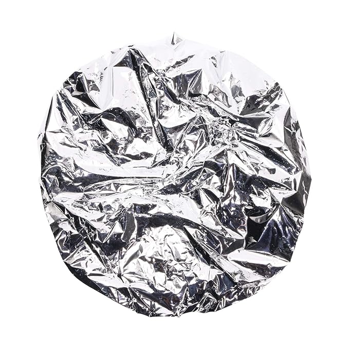 Tupalizy 4PCS Deep Conditioning Heat Cap Aluminum Foil Shower Cap for Women Natural Hair Dying Lifting Color Hot Oil Treatments Processing Caps for Nourishing Hair Salon Spa Home Use, Gold and Silver