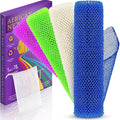 4 Pieces African Bath Sponge African Net Long Net Bath Sponge Transform Your Shower Routine with African Bath Sponges for Exfoliated, Silky Smooth Skin(Blue, Green, Purple, White)