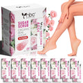nbc BeautiLab Foot Exfoliating Scrub, Sugar Scrub, Dead Skin Remover for Feet, Individually Packaged Foot Scrub Smooths, Hydrates, Detoxifies Tired and Dry Cracked Feet 16 Packs per Box, Rose