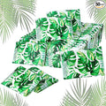 Geyee 50 Packs Tissue Travel Size Facial Paper Napkins Travel Packs Disposable Pocket Tissues for Wedding Guest Traveling School Purse Home Supplies, 500 Sheets 3 Ply(Palm Leaves)