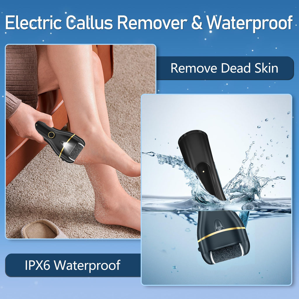 Electric Foot Callus Remover Waterproof，17 in1 Callus Remover for Feet