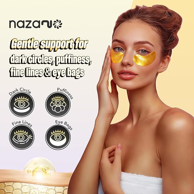 NAZANO 102 Pcs 24K Gold Under Eye Patches - Eye Masks