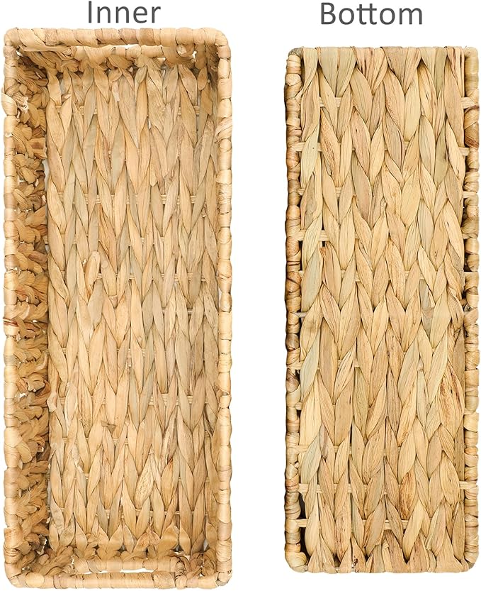 Toilet Paper Holder Bathroom Storage Wicker Basket Farmhouse Decor Small