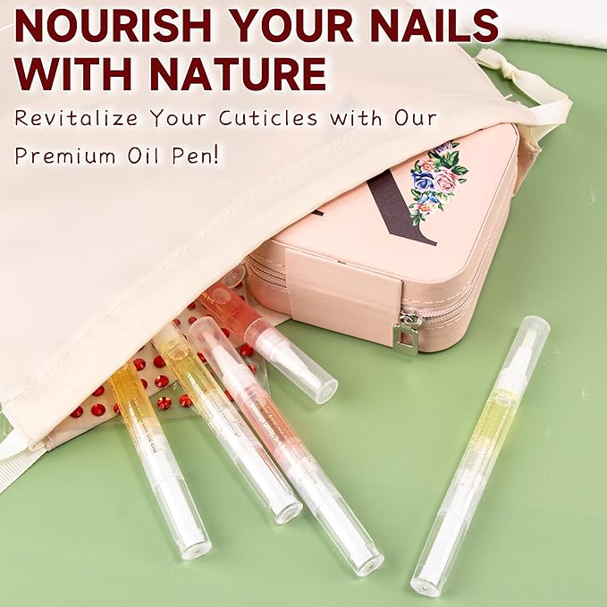 3PCS Cuticle Oil for Nails,Cuticle Oil Pen for Nail Care, Nail Cuticle Oil with Nail File,Cuticle Softener for Damaged Nails,Cuticle Kit for Natural Nails,Nail Oil Pen for after Manicure(Mixed Scents)
