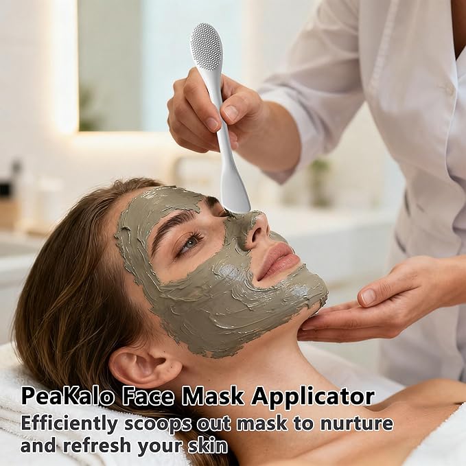 PeaKalo Silicone Face Scrubber Black Head Remover for Face- Appliances for Removing Make-up for Deep Cleansing Blackhead Remover Tools Face Spatula Makeup Removal Washing Brushes Pore Cleaner (Gray)