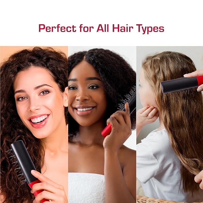 RED by Kiss Detangling Hair Brush for Adults & Kids, Hair Detangler for Curly, Natural, Afro, Wavy Hair, Glides Through Tangles with Ease, Firm & Flextible Bristles (Flexi-Claw Hairbrush)