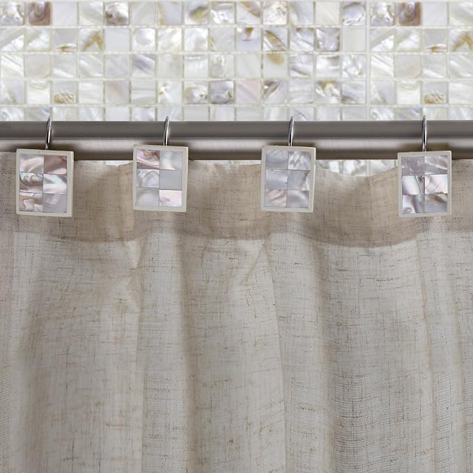 Creative Scents Milano Shower Curtain Hooks Decorative | Set of 12